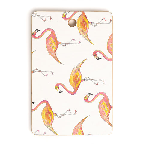 Sophia Buddenhagen The Pink Flamingos Cutting Board Rectangle