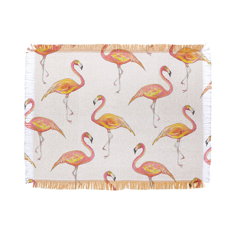 Sophia Buddenhagen The Pink Flamingos Throw Blanket