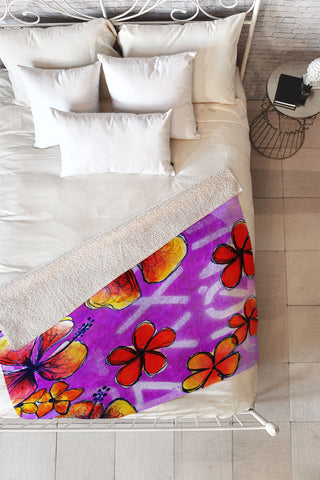 Sophia Buddenhagen Tropical Bali Fleece Throw Blanket