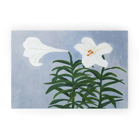 sophiequi Twin Lilies Welcome Mat