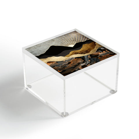 SpaceFrogDesigns Copper and Gold Mountains Acrylic Box