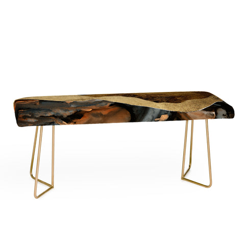 SpaceFrogDesigns Copper and Gold Mountains Bench