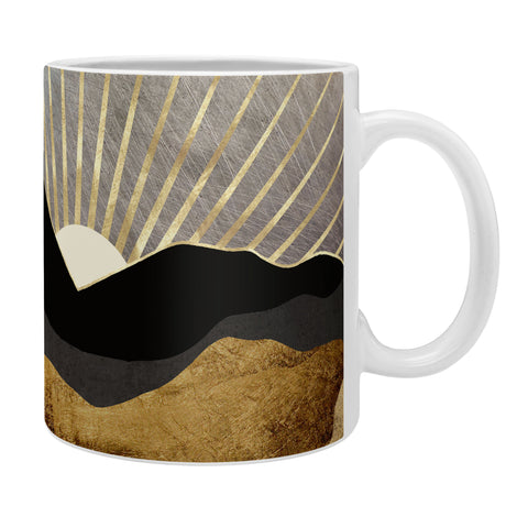 SpaceFrogDesigns Copper and Gold Mountains Coffee Mug
