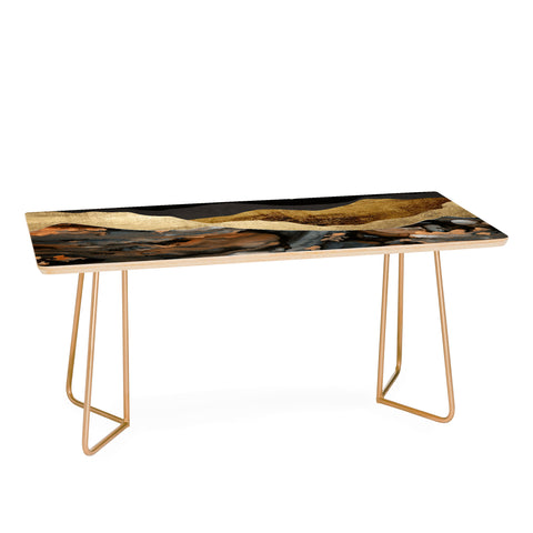 SpaceFrogDesigns Copper and Gold Mountains Coffee Table