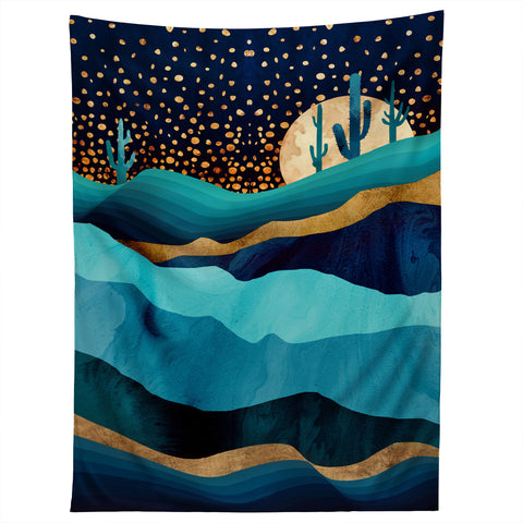 SpaceFrogDesigns Indigo Desert Night Tapestry