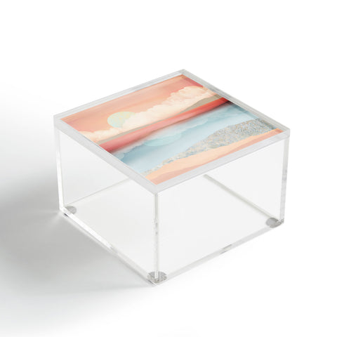 SpaceFrogDesigns Mint Moon Beach Acrylic Box