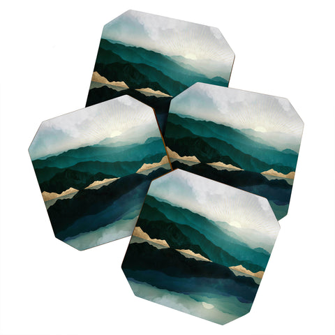 SpaceFrogDesigns Waters Edge Reflection Coaster Set