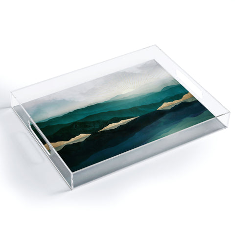 SpaceFrogDesigns Waters Edge Reflection Acrylic Tray