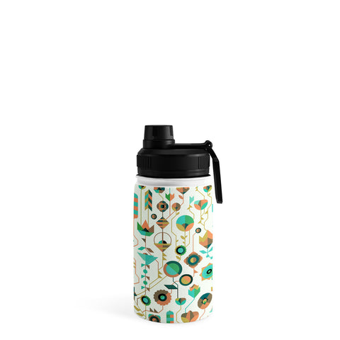 Spires Geometric Floral Neutrals Water Bottle