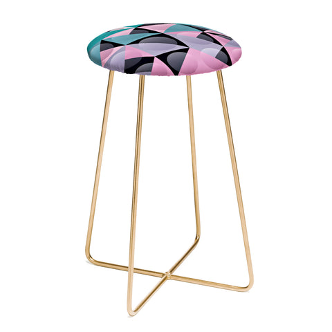 Spires Glass Grid Counter Stool