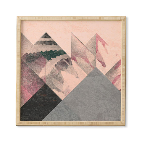Spires Processed Floral and Granite Framed Wall Art