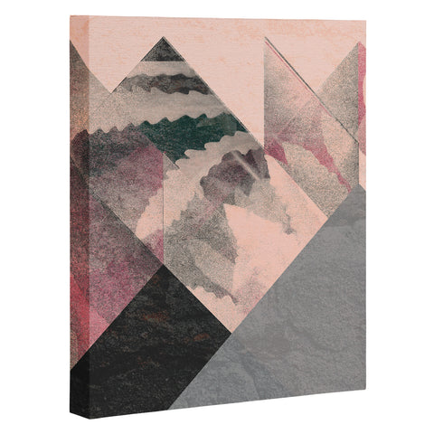 Spires Processed Floral and Granite Art Canvas