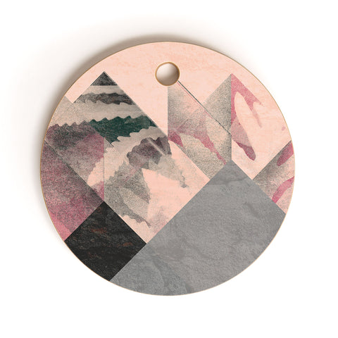 Spires Processed Floral and Granite Cutting Board Round