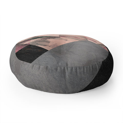 Spires Processed Floral and Granite Floor Pillow Round