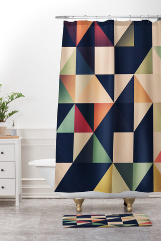 Spires Tessellate 1 Shower Curtain And Mat