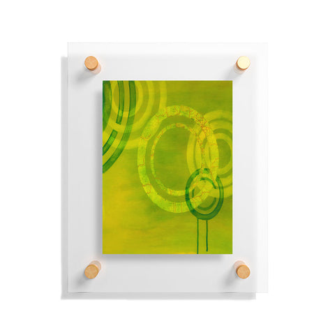 Stacey Schultz Circle World Yellow Floating Acrylic Print