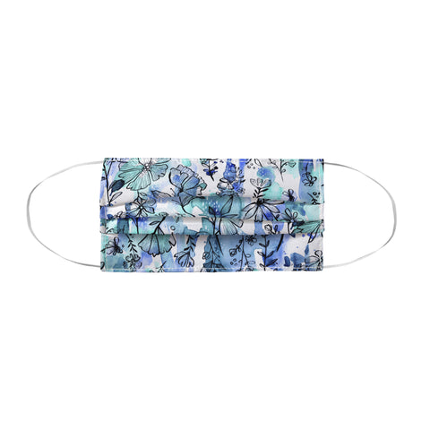 Stephanie Corfee Blues And Ink Floral Face Mask