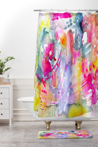 Stephanie Corfee Color Chaos Shower Curtain And Mat
