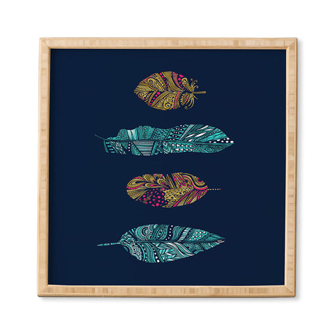 Stephanie Corfee Doodle Feather Collection Framed Wall Art