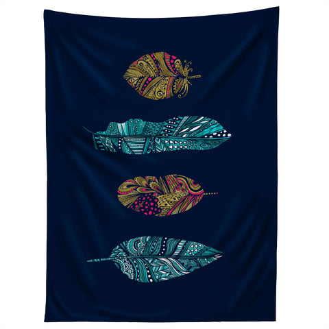 Stephanie Corfee Doodle Feather Collection Tapestry