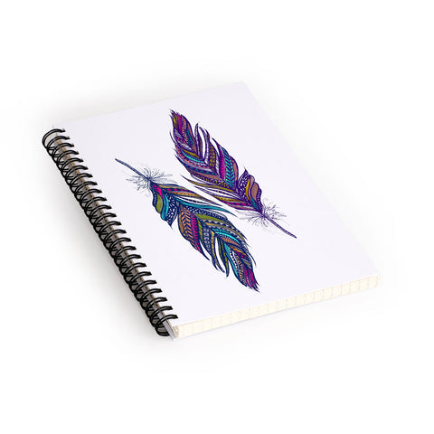 Stephanie Corfee Festival Feathers Spiral Notebook