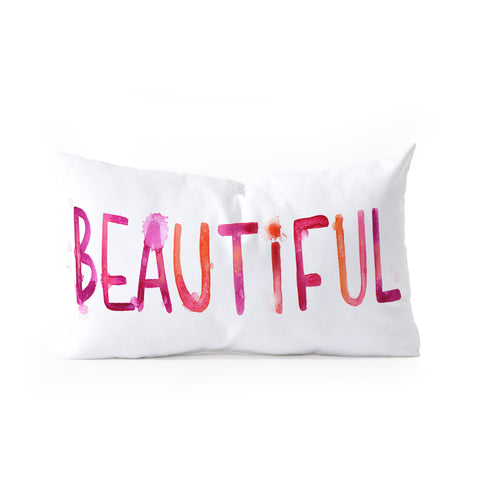 Stephanie Corfee Messy BEAUTIFUL Oblong Throw Pillow