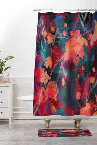 Stephanie Corfee We Are All Connected Shower Curtain And Mat