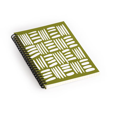 Summer Sun Home Art Boho matcha green Spiral Notebook