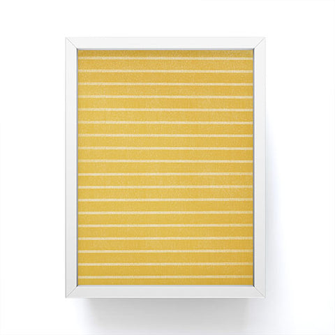 Summer Sun Home Art Classic Stripe Yellow Framed Mini Art Print
