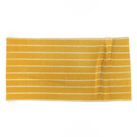 Summer Sun Home Art Classic Stripe Yellow Beach Towel