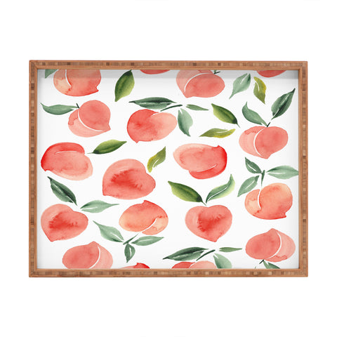 Summer Sun Home Art peaches 1 Rectangular Tray