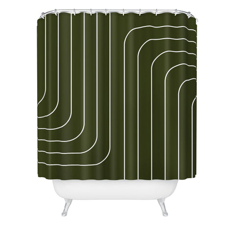 Summer Sun Home Art Searching Olive Green Shower Curtain