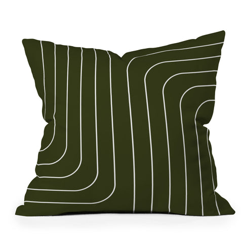 Summer Sun Home Art Searching Olive Green Throw Pillow