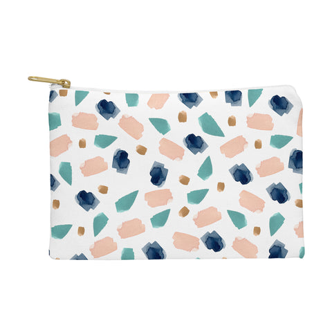 Summer Sun Home Art turquoise navy pink gold Pouch