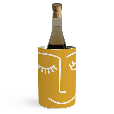 Summer Sun Home Art wink mustard Wine Chiller