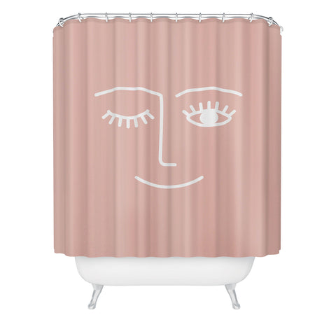 Summer Sun Home Art Wink Pink Shower Curtain