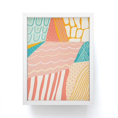 SunshineCanteen beach quilt Framed Mini Art Print