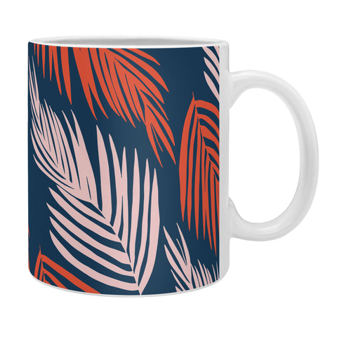 SunshineCanteen Blue Palms Pattern Coffee Mug