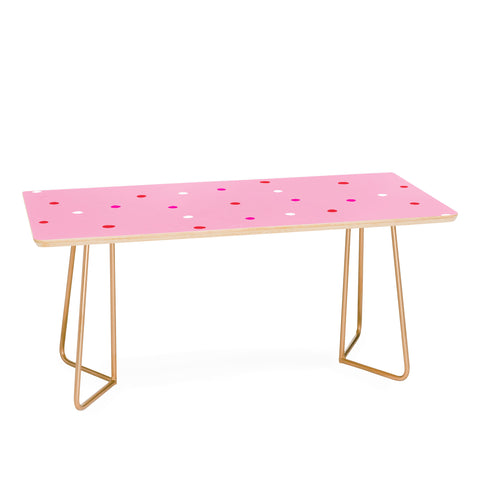 SunshineCanteen confetti dots pink red white Coffee Table