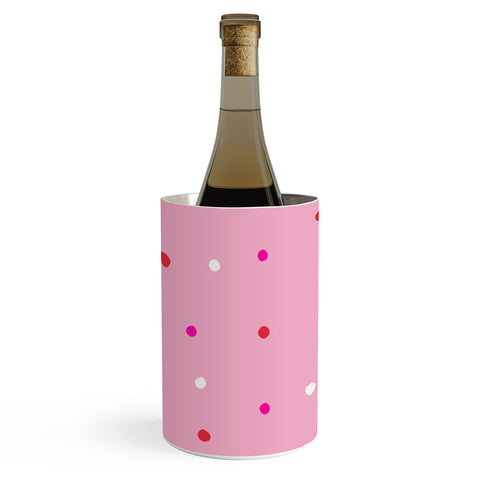 SunshineCanteen confetti dots pink red white Wine Chiller