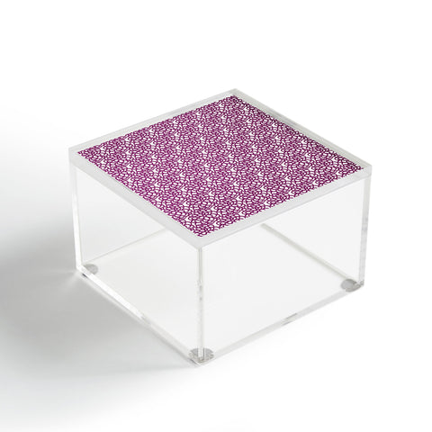 SunshineCanteen dahlia purple floral pattern Acrylic Box