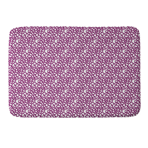 SunshineCanteen dahlia purple floral pattern Memory Foam Bath Mat