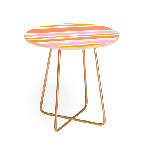 SunshineCanteen del mar stripes Round Side Table