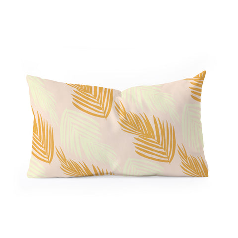 SunshineCanteen faded pink palms Oblong Throw Pillow