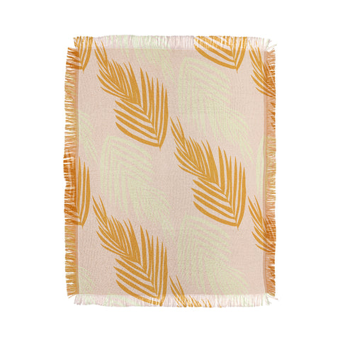 SunshineCanteen faded pink palms Throw Blanket