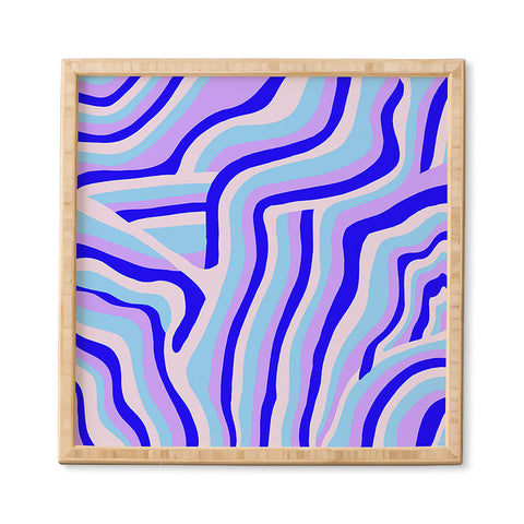 SunshineCanteen lavender zebra stripes Framed Wall Art