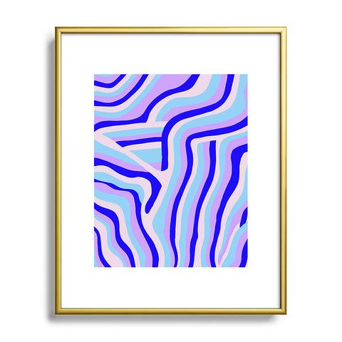 SunshineCanteen lavender zebra stripes Metal Framed Art Print