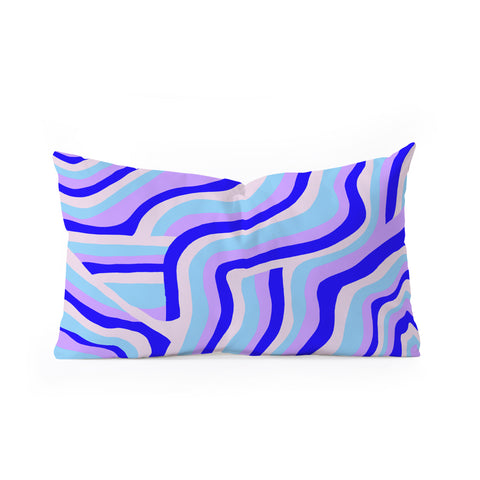 SunshineCanteen lavender zebra stripes Oblong Throw Pillow