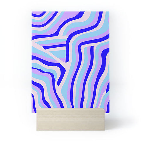 SunshineCanteen lavender zebra stripes Mini Art Print