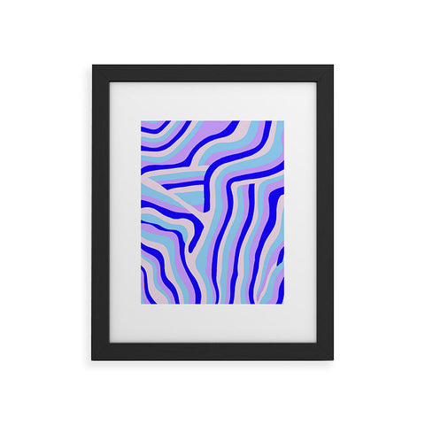 SunshineCanteen lavender zebra stripes Framed Art Print